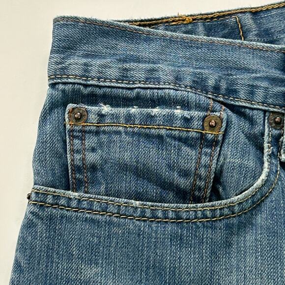 Levis 527 Jeans Mens 36x34 Blue Low Boot Cut Medium Wash Workwear Cowboy Western - Picture 6 of 12